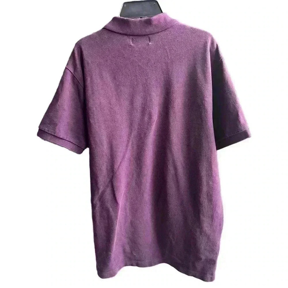 Vintage Ralph Lauren Polo Jeans Company Men’s Medium Shirt Purple Box Logo Flag - Picture 3 of 4